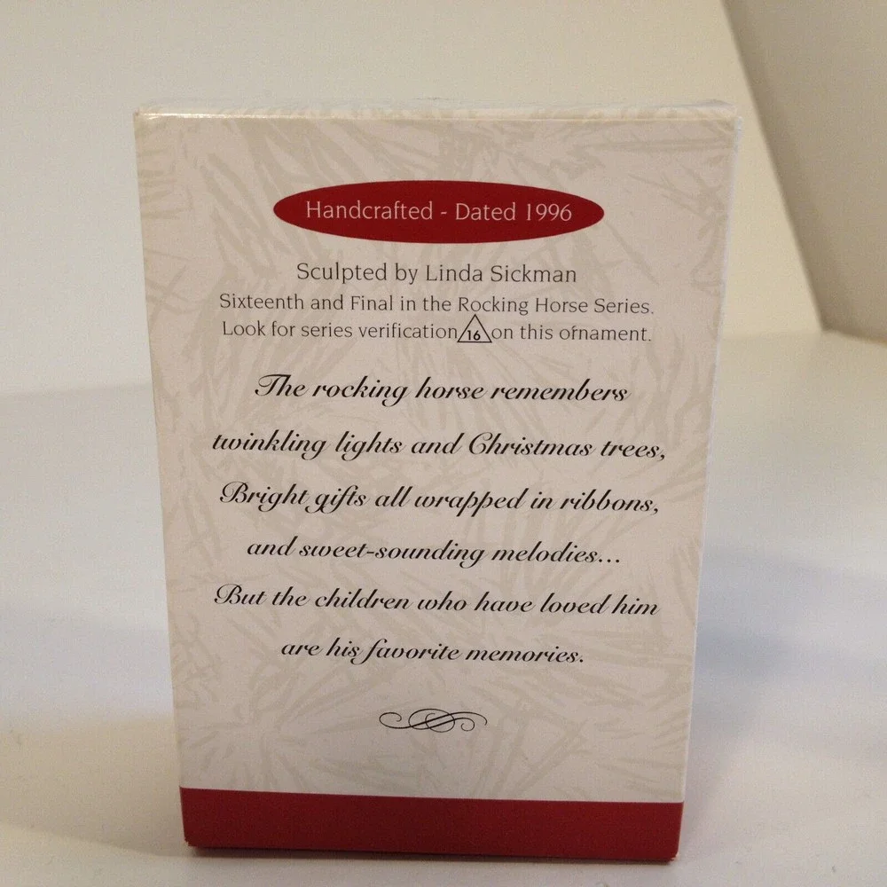 Vintage Hallmark 1996 Rocking Horse Collertors Series Christmas Ornament